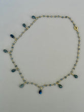 Load image into Gallery viewer, Gold Vermeil Labradorite Teardrop Necklace