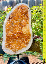 Load image into Gallery viewer, Radiant Citrine Geode (with stand)