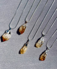 Load image into Gallery viewer, Sun-Kissed Elegance: Natural Raw Citrine Pendant Necklace