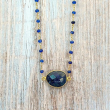 Load image into Gallery viewer, Endless Summer" Sapphire Necklace in Gold