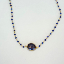 Load image into Gallery viewer, Endless Summer" Sapphire Necklace in Gold