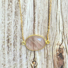 Load image into Gallery viewer, Elegance Refined" Simple Chain Necklace with Rose Quartz