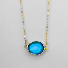 Load image into Gallery viewer, Blue Topaz Necklace in Gold