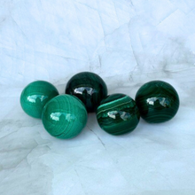 Load image into Gallery viewer, Verdant Enchantment Malachite Spheres