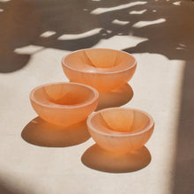 Load image into Gallery viewer, Handcrafted Orange Selenite Charging Bowl
