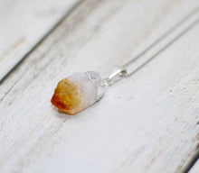 Load image into Gallery viewer, Sun-Kissed Elegance: Natural Raw Citrine Pendant Necklace