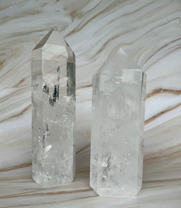 Crystal Clarity Clear Quartz Towers