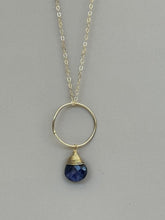 Load image into Gallery viewer, Circle of Sophistication - Sapphire Pendant Necklace
