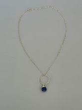 Load image into Gallery viewer, Circle of Sophistication - Sapphire Pendant Necklace
