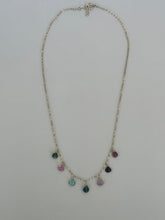 Load image into Gallery viewer, Garden of Gems Multi-Colored Stone Necklace in Gold
