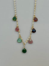 Cargar imagen en el visor de la galería, Garden of Gems Multi-Colored Stone Necklace in Gold
