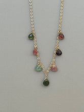 Cargar imagen en el visor de la galería, Garden of Gems Multi-Colored Stone Necklace in Gold
