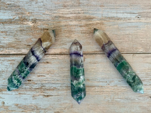 Vibrant Fluorite Double Point