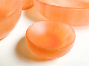 Handcrafted Orange Selenite Charging Bowl