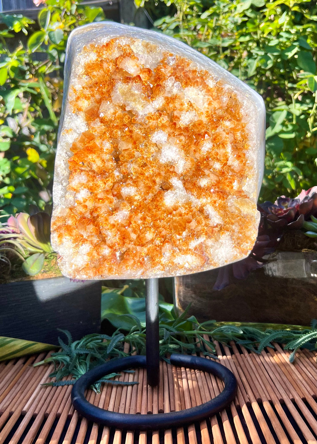 Radiant Raw Citrine Crystal with Clear Quartz Inclusions