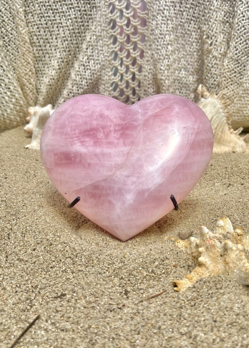 Cherished Rose Quartz Heart