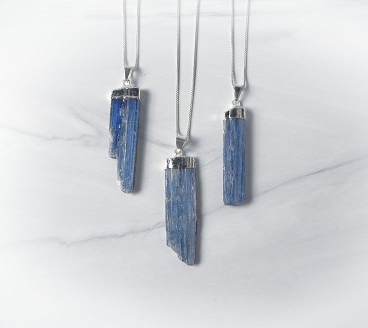 Raw Kyanite Crystal Pendant Necklace