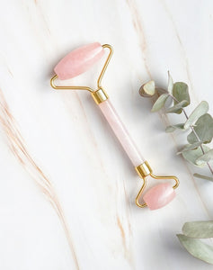 Radiant Glow: Rose Quartz and Mahogany Obsidian Face Rollers