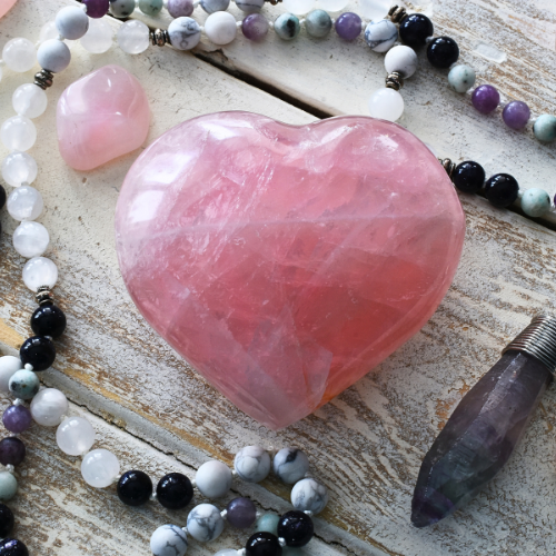 Love-Filled Rose Quartz Hearts