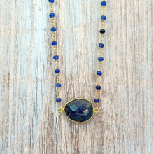 Cargar imagen en el visor de la galería, Endless Summer&quot; Sapphire Necklace in Gold
