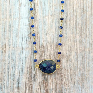 Endless Summer" Sapphire Necklace in Gold