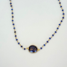 Cargar imagen en el visor de la galería, Endless Summer&quot; Sapphire Necklace in Gold
