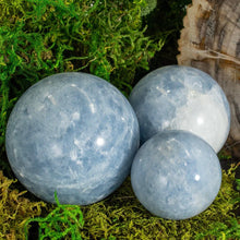 Load image into Gallery viewer, Tranquil Blue Calcite Sphere
