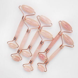 Radiant Glow: Rose Quartz and Mahogany Obsidian Face Rollers