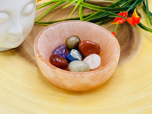 Handcrafted Orange Selenite Charging Bowl