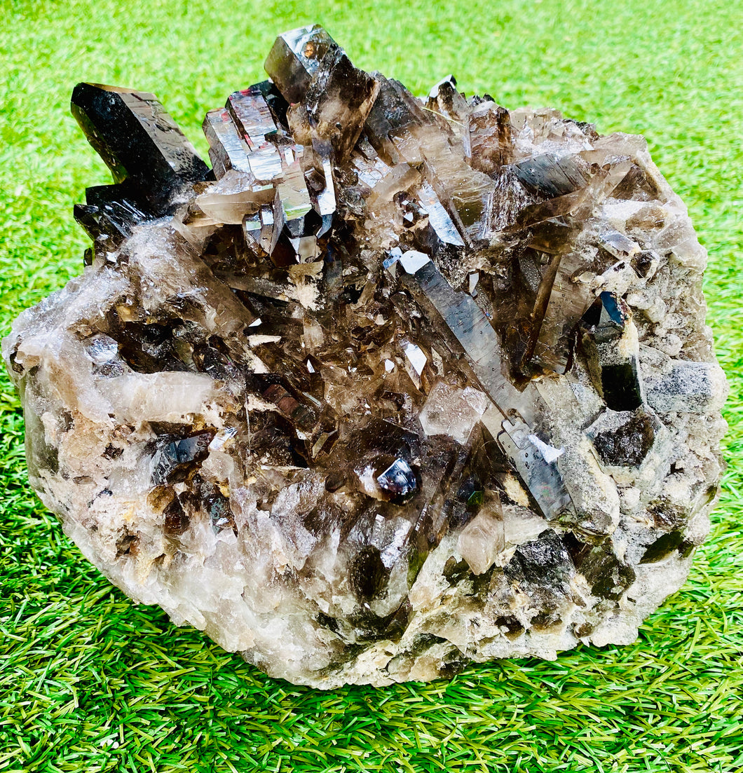 Raw Black Smokey Quartz Cluster