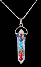 Cargar imagen en el visor de la galería, Armonía de chakras: colección de collares con viales multicristal
